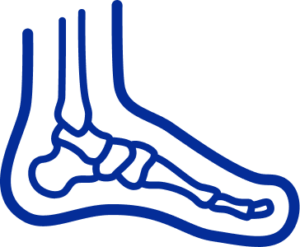 A foot skeleton icon