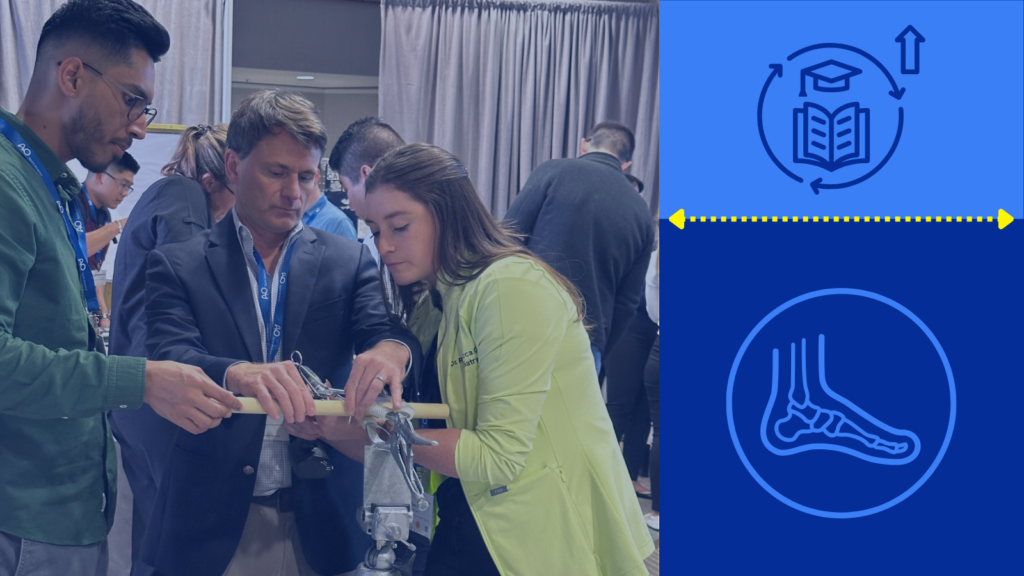 People explore a demonstration at an AO North America DPM training event.