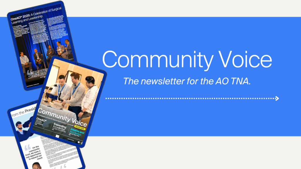 Community Voice The newsletter for the AO TNA