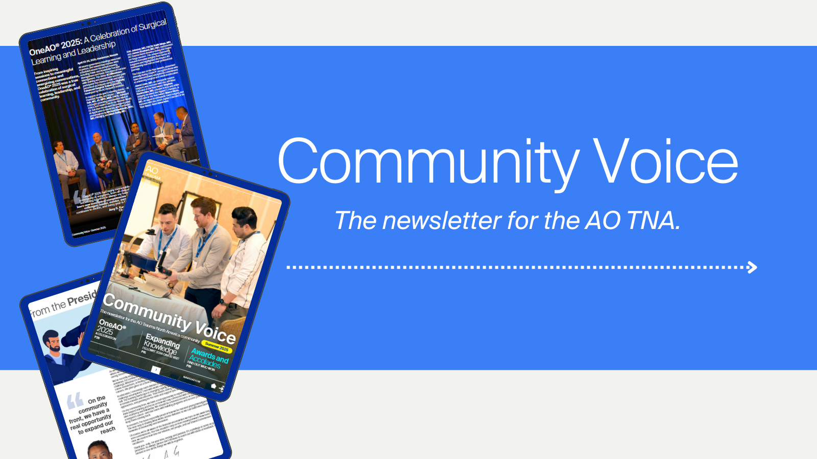 Community Voice The newsletter for the AO TNA