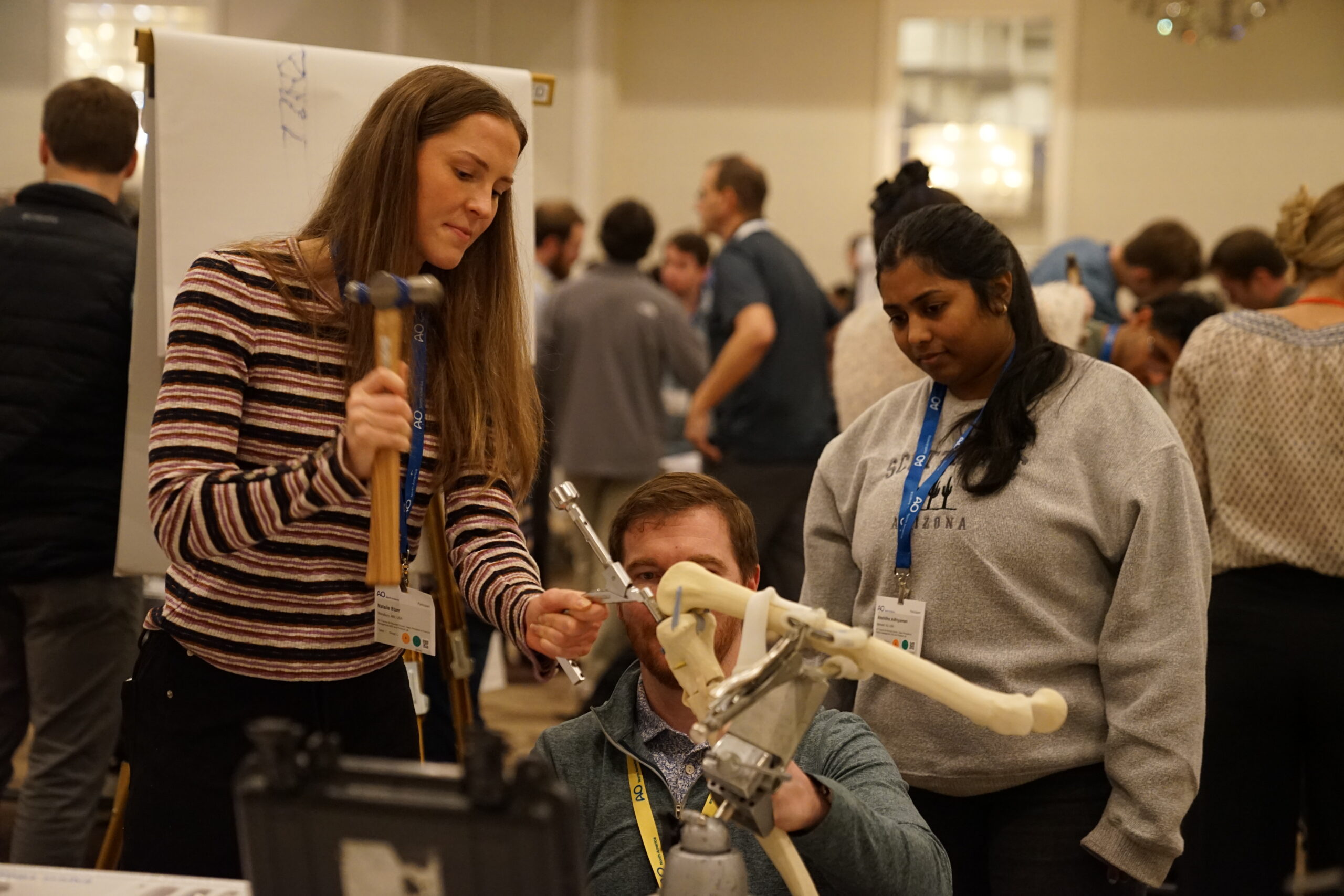 Resident practicing operative planning and fixation techniques
