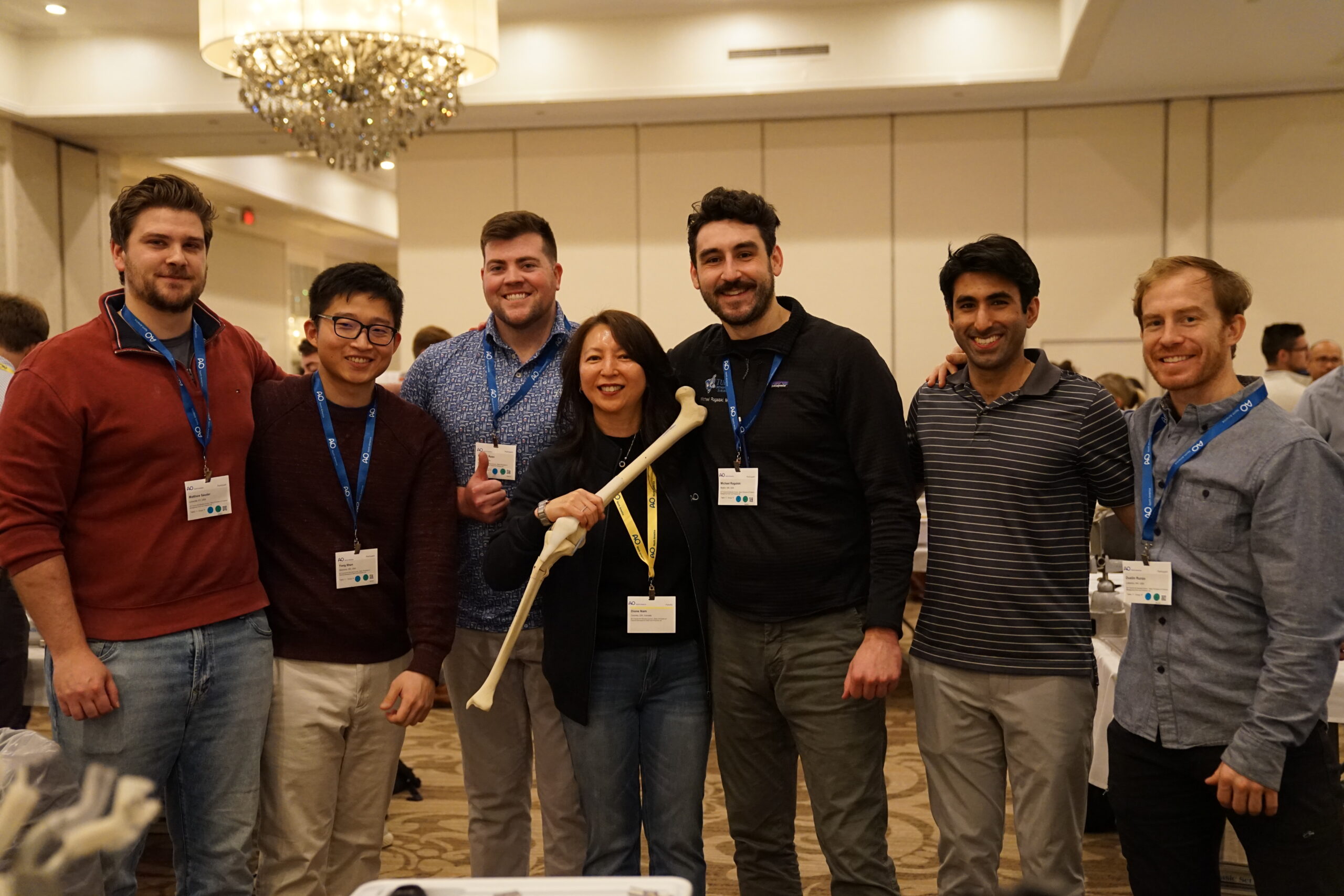 Orthopedic surgery residents and faculty group training session