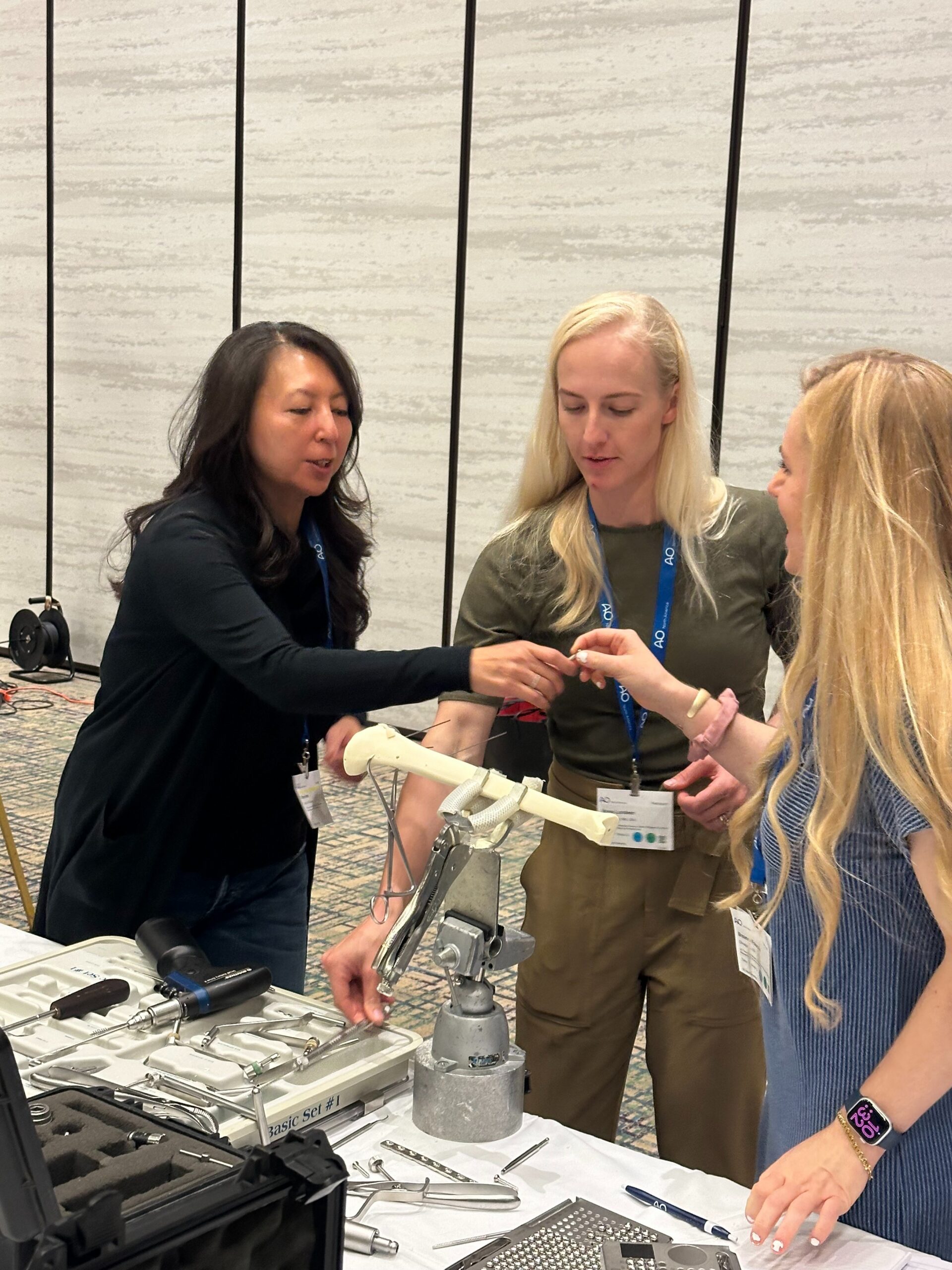 Orthopedic residents during surgical training